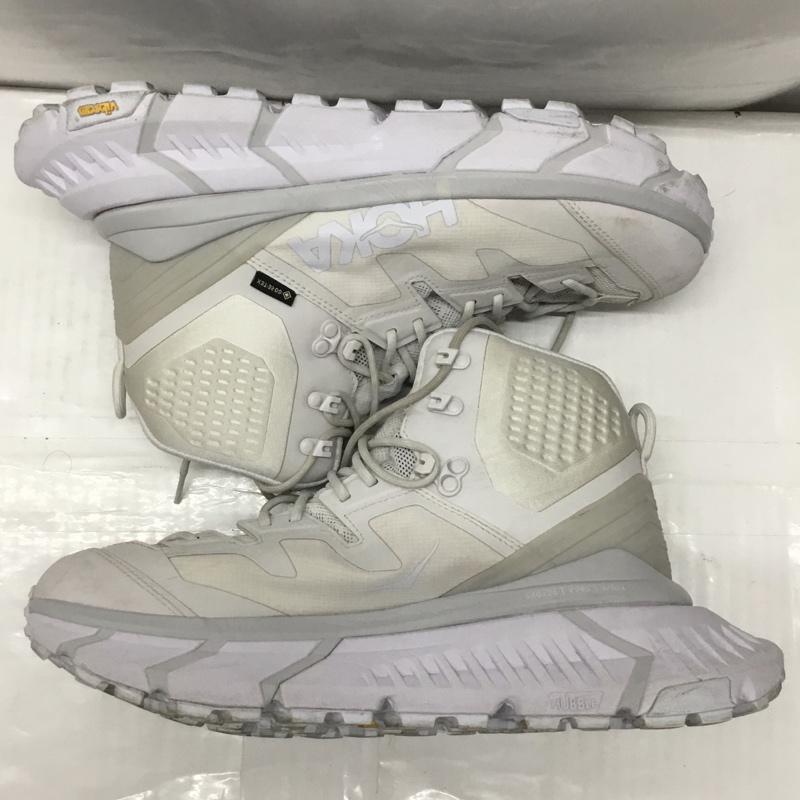 ホカオネオネ HOKA ONEONE スニーカー スニーカー 1123113 TENNINE HIKE GORE-TEX 27cm ハイキングブーツ 27.0cm ロゴ、文字 白 / ホワイト / X 灰 / グレー / メンズ USED 古着 中古 10106268