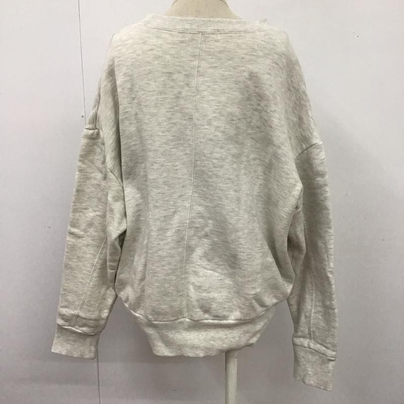 ディスコート Discoat トレーナー 長袖 FREE プリント 灰 / グレー / レディース USED 古着 中古 10106694