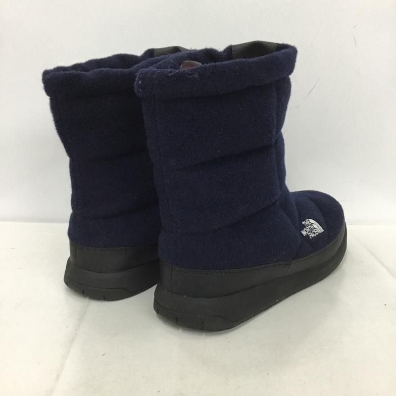 ザノースフェイス THE NORTH FACE ブーツ ショートブーツ NFW51683 W ヌプシブーティウール2 アウトドア 24cm 24.0cm ロゴ、文字 紺 / ネイビー / レディース USED 古着 中古 10137137