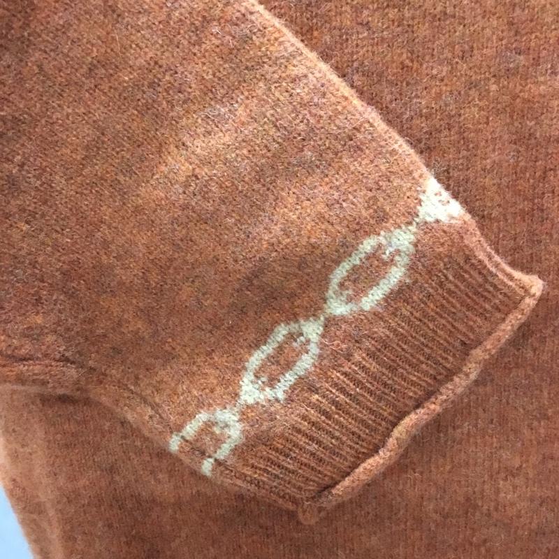 エーグル AIGLE ニット、セーター 長袖 長袖ニットカットソー ニット セーター クルーネックニット M 無地 橙 / オレンジ /  メンズ USED 古着 中古 10113342