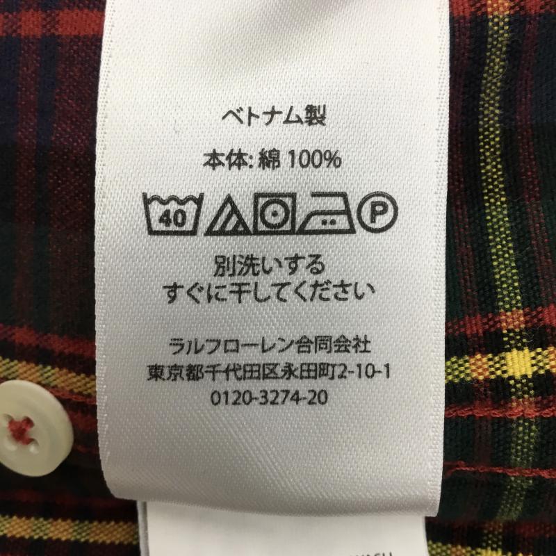 ポロラルフローレン POLO RALPH LAUREN シャツ、ブラウス 長袖 MNPOWOV16823174 L チェック 赤 / レッド / X 紺 / ネイビー / メンズ USED 古着 中古 10138698