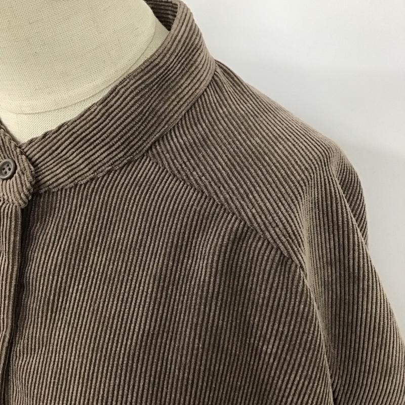 アイテムズ アーバンリサーチ ITEMS URBAN RESEARCH シャツ、ブラウス 長袖 it06-23n005 コーディロイビッグシャツ FREE 無地 茶 / ブラウン / レディース USED 古着 中古 10121331