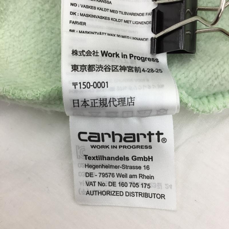 カーハート Carhartt パーカー 長袖 W Hooded Sweatshirt I027476.0T6.XX.03 M ロゴ、文字 薄緑 / ライトグリーン / X 水色 / ライトブルー / レディース USED 古着 中古 10130249