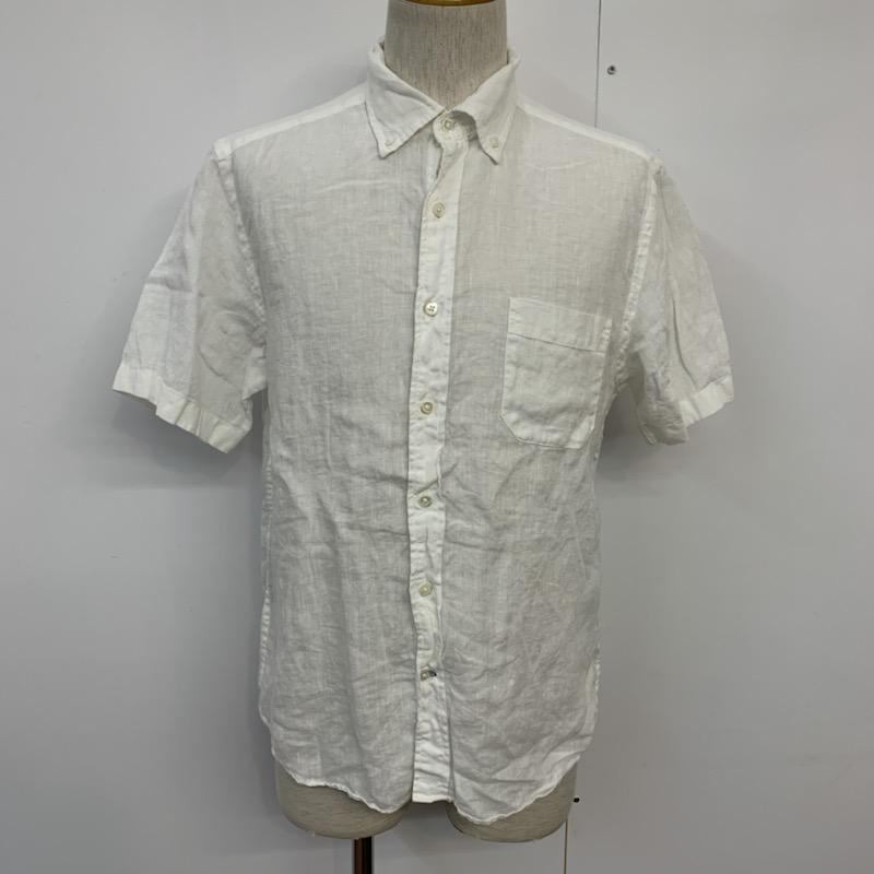 グリーンレーベルリラクシング green label relaxing シャツ、ブラウス 半袖 L 無地 白 / ホワイト / メンズ USED 古着 中古 10039241