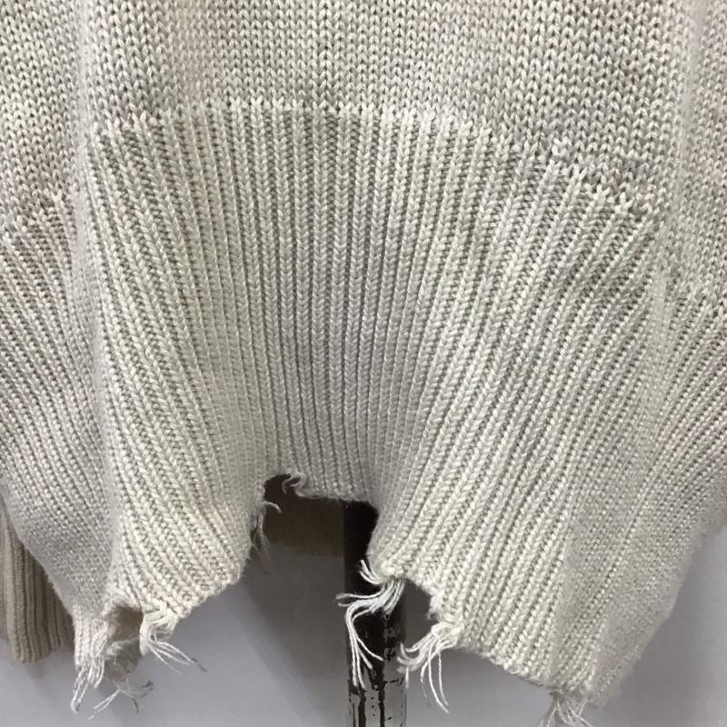 アイテムズ アーバンリサーチ ITEMS URBAN RESEARCH ニット、セーター 長袖 IT14-22B010 FREE ダメージ加工 アイボリー / アイボリー / レディース USED 古着 中古 10114452