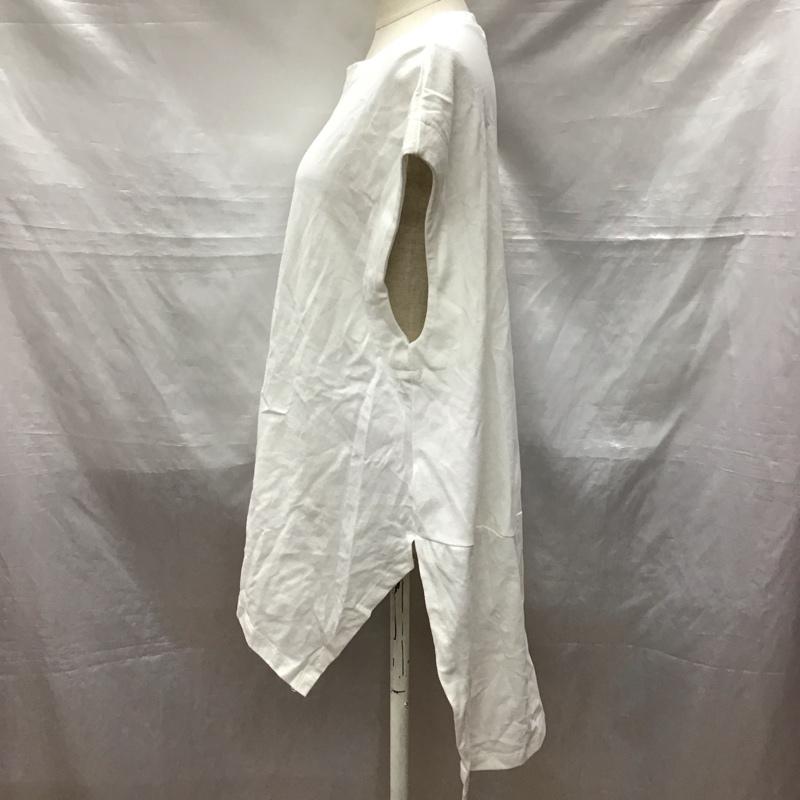 古着 USED カットソー 半袖 2015204 tang ノースリーブ サイドスリット タグ付き 38 無地 白 / ホワイト / レディース USED 古着 中古 10123499