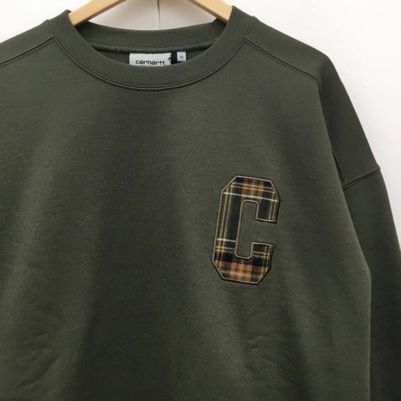 カーハートダブリューアイピー Carhartt WIP トレーナー 長袖 I032456 WILES SWEATSHIRT Hamilton XL ロゴ、文字 緑 / グリーン / メンズ USED 古着 中古 10139074