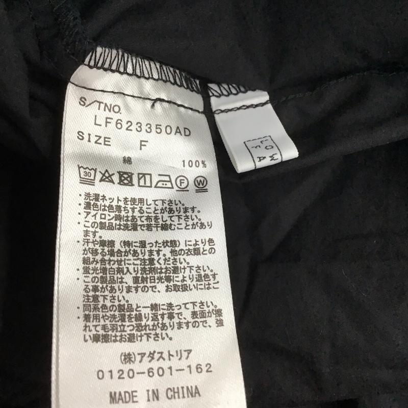 ローリーズファーム LOWRYS FARM カットソー 半袖 半袖カットソー ワイドネック フレアスリーブ FREE 無地 黒 / ブラック / レディース USED 古着 中古 10127462