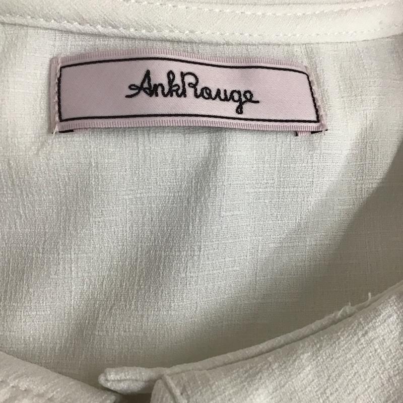 アンクルージュ ANKROUGE カットソー 半袖 半袖カットソー 半袖シャツ 前開きシャツ M 無地 白 / ホワイト / レディース USED 古着 中古 10118249