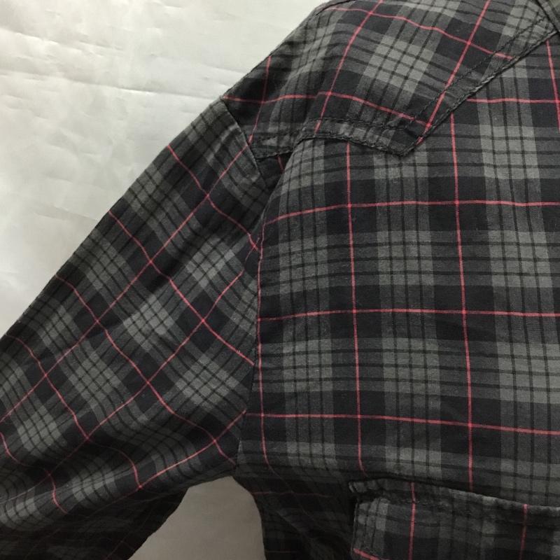 ディーゼル DIESEL シャツ、ブラウス 長袖 ウエスタンシャツ S チェック 黒 / ブラック / X 灰 / グレー / X 赤 / レッド / レディース USED 古着 中古 10118739