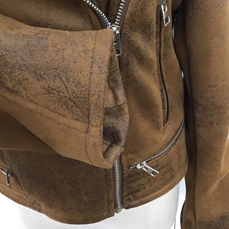ザラティーアールエフ ZARA TRF ジャケット、上着 ジャケット、ブレザー ジップアップジャケット ライダースジャケット カジュアルジャケット アウター M 無地 茶 / ブラウン / レディース USED 古着 中古 10123736