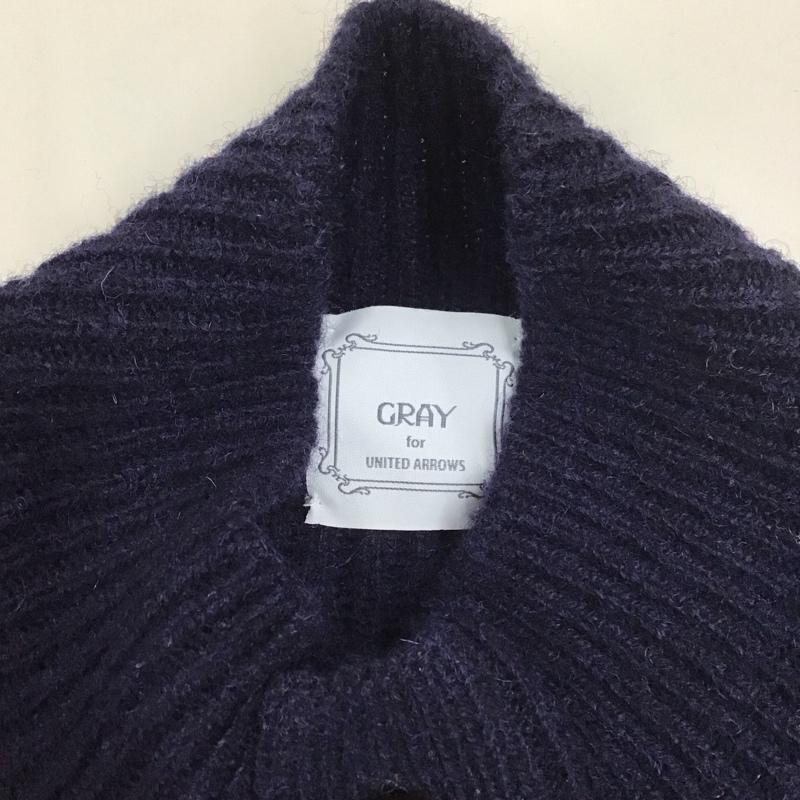 ユナイテッドアローズ UNITED ARROWS カーディガン 長袖 長袖ニットカーディガン セーター 前ボタン 46 無地 紺 / ネイビー / メンズ USED 古着 中古 10113241