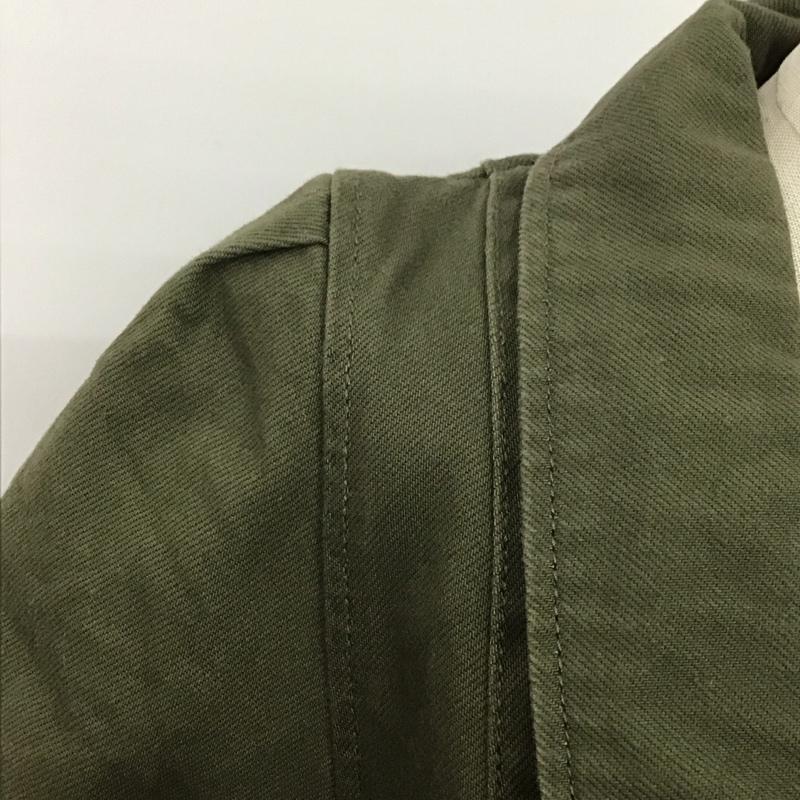 マウジー MOUSSY ワンピース ロングスカート 010ea711-5300 BIGCOLLARMIDIドレス 半袖デニムワンピース 前開シャツロングワンピース 1 無地 カーキ / カーキ / レディース USED 古着 中古 10107729