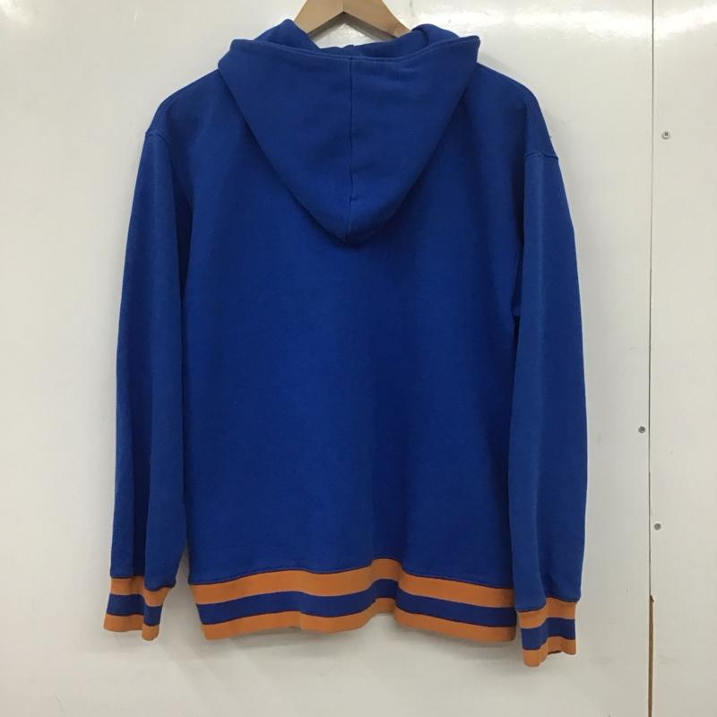 ステューシー STUSSY パーカー 長袖 長袖パーカー ジップアップパーカー スウェット 90s S ロゴ、文字 青 / ブルー / メンズ USED 古着 中古 10139676