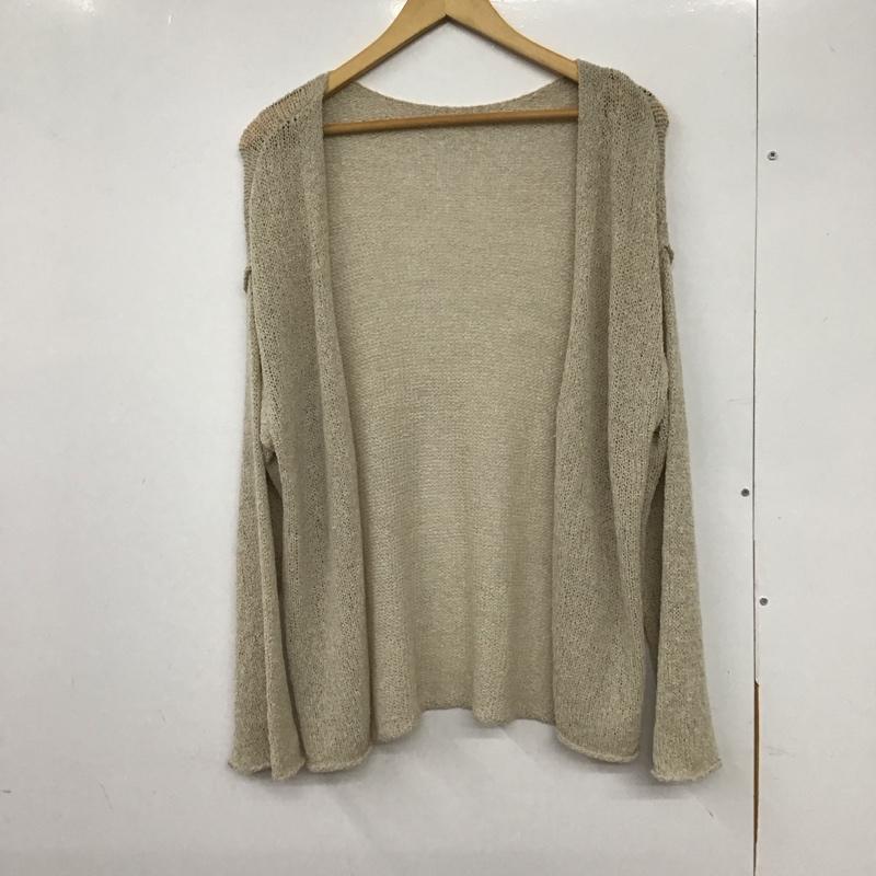 ケービーエフ KBF カーディガン 長袖 KB05-22J010 無地 ベージュ / ベージュ / レディース USED 古着 中古 10132217