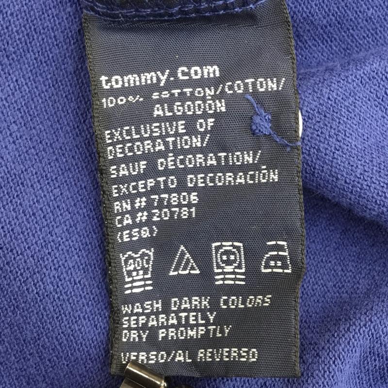 トミーヒルフィガー TOMMY HILFIGER ポロシャツ 半袖 XL ロゴ、文字 紺 / ネイビー / メンズ USED 古着 中古 10133533