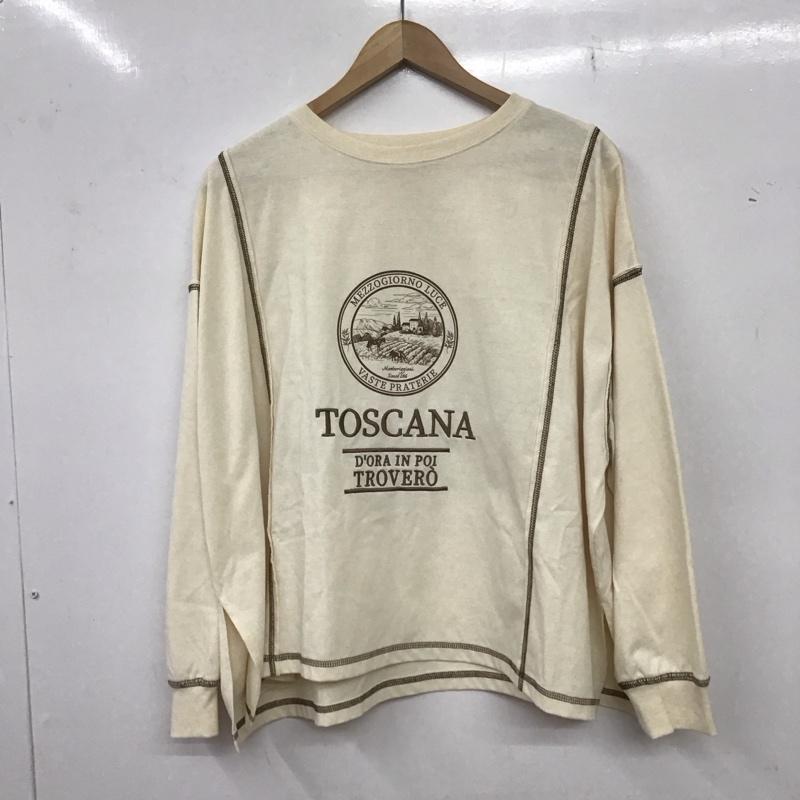 サマンサモスモス Samansa Mos2 カットソー 長袖 kow-1213082 ロゴ刺繍カットソー 長袖カットソー プリントカットソー クルーネック FREE ロゴ、文字 オフホワイト / オフホワイト / レディース USED 古着 中古 10136280