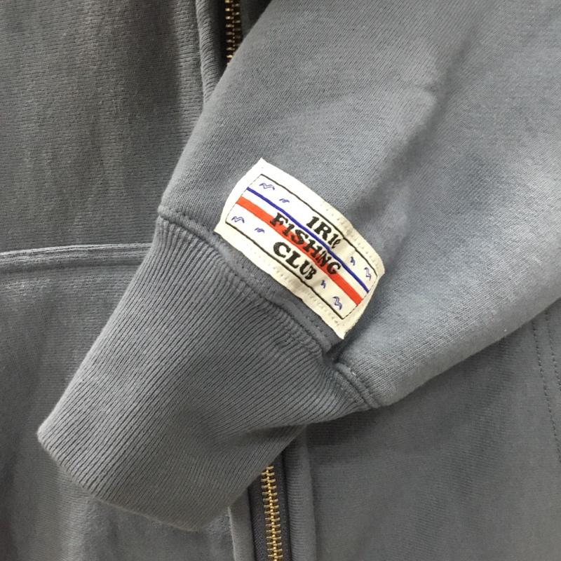 アイリーフィッシングクラブ IRIE FISHING CLUB パーカー 長袖 ジップアップ ジップパーカー L プリント 水色 / ライトブルー / メンズ USED 古着 中古 10108984