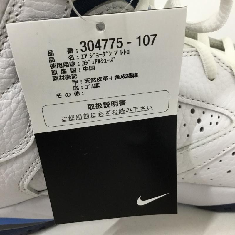 ナイキ NIKE スニーカー スニーカー 304775-107 AIR JORDAN 7 RETRO 29.5cm 箱有 29.5cm ロゴ、文字 白 / ホワイト / X 青 / ブルー / メンズ USED 古着 中古 10130181