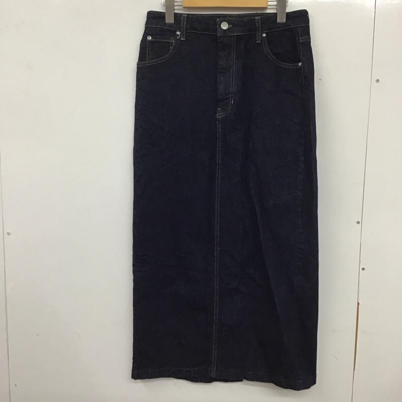ザラ ZARA スカート ロングスカート 9863/258/407 デニム ペンシルスカート M 無地 インディゴ / インディゴ /  レディース USED 古着 中古 10133641