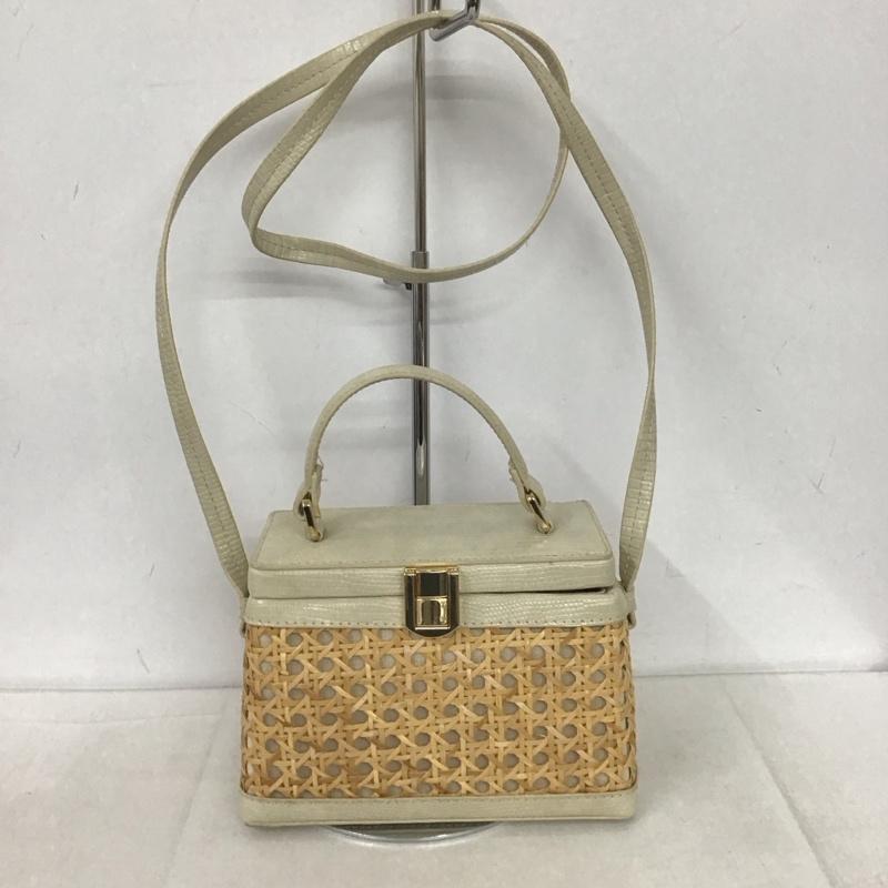 ザラ ZARA ハンドバッグ ハンドバッグ 6263 910 001 かごバッグ ショルダーバッグ 2WAY 無地 ベージュ / ベージュ / X アイボリー / アイボリー / レディース USED 古着 中古 10135273