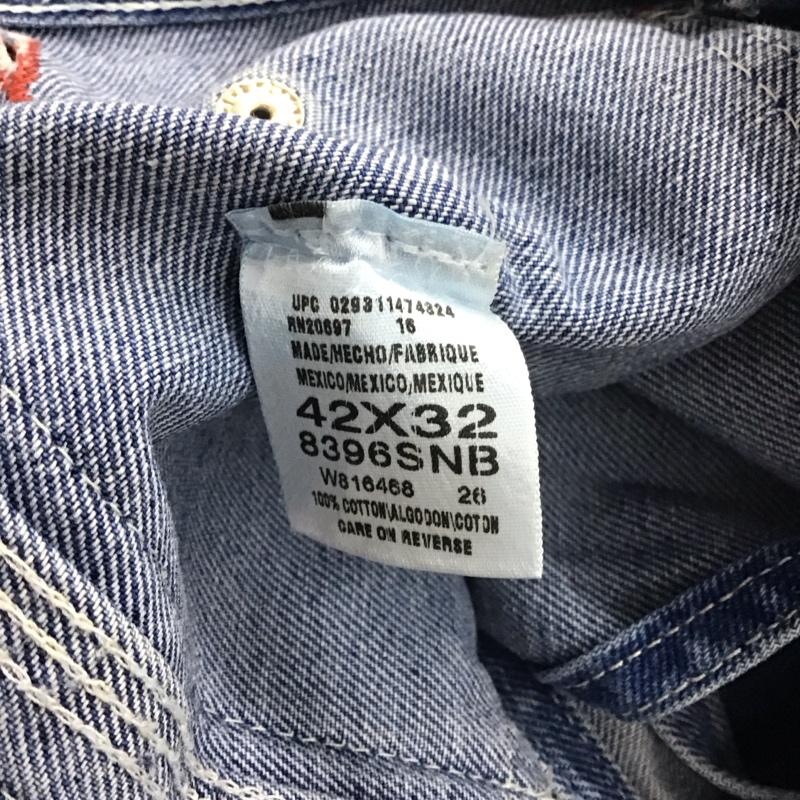 ディッキーズ Dickies サロペット・オーバーオール サロペット、オーバーオール デニム 8396SNB 42×32 ロゴ、文字 青 / ブルー / メンズ USED 古着 中古 10112925