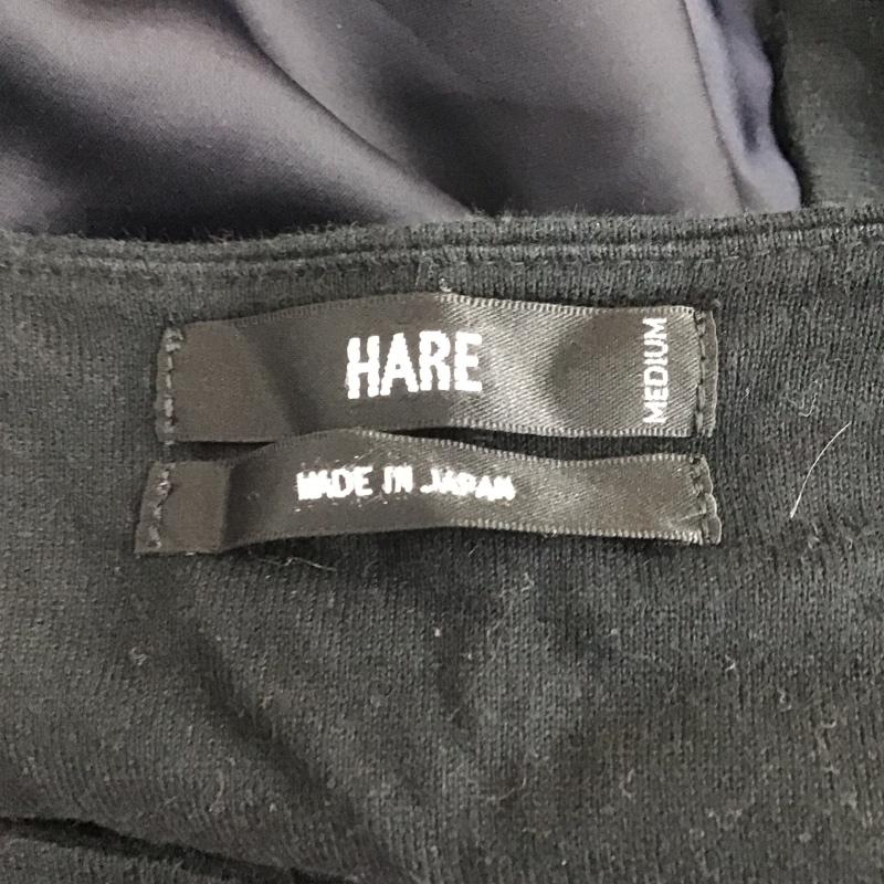 ハレ HARE カットソー 半袖 半袖カットソー クルーネックカットソー フリルカットソー 切り替えカットソー M 無地 黒 / ブラック / X 紺 / ネイビー / メンズ USED 古着 中古 10106733