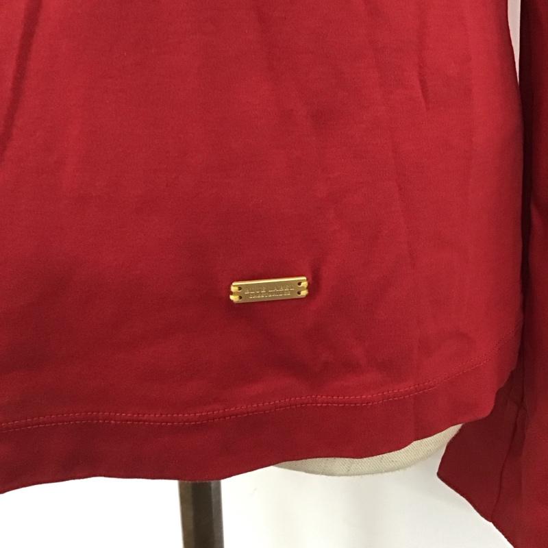 ブルーレーベル・クレストブリッジ BLUE LABEL CRESTBRIDGE カットソー 長袖 55P22-538-16 肩ボタン ボートネック 38 ワンポイント 赤 / レッド / レディース USED 古着 中古 10120041
