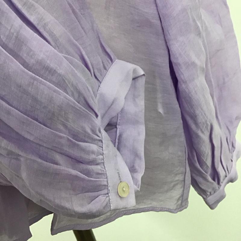 ザラ ZARA シャツ、ブラウス 長袖 S 無地 紫 / パープル / レディース USED 古着 中古 10111604
