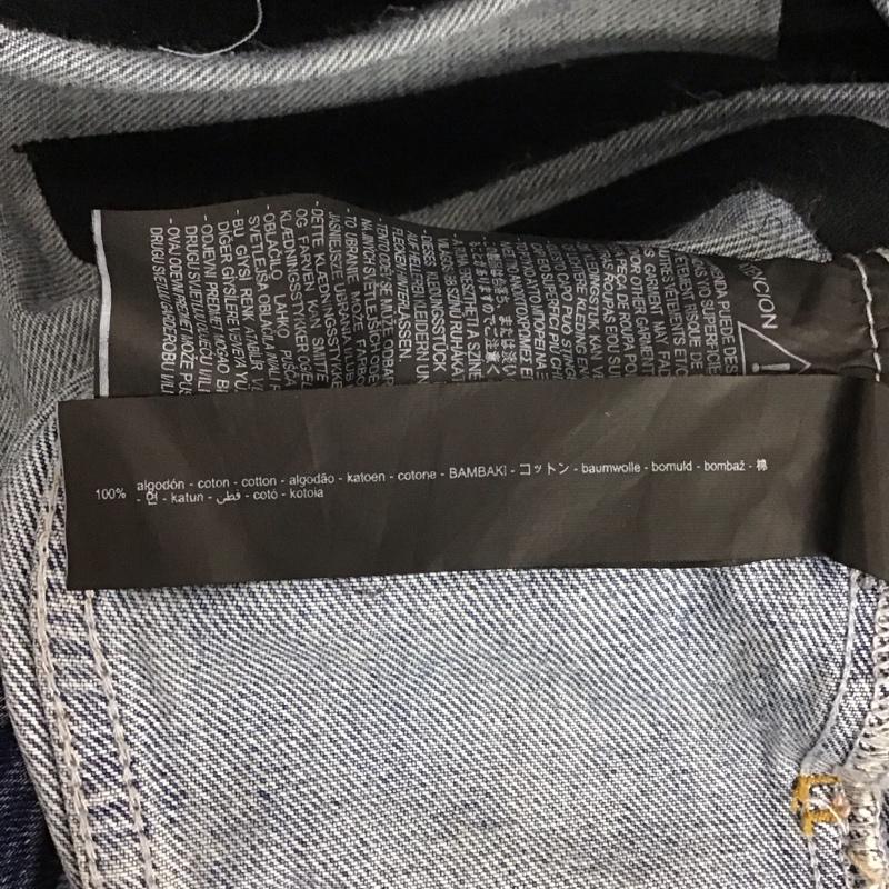 ザラ ZARA ジャケット、上着 ジャケット、ブレザー デニムジャケット Gジャン アウター カラージャケット L ロゴ、文字 インディゴ / インディゴ / メンズ USED 古着 中古 10107219