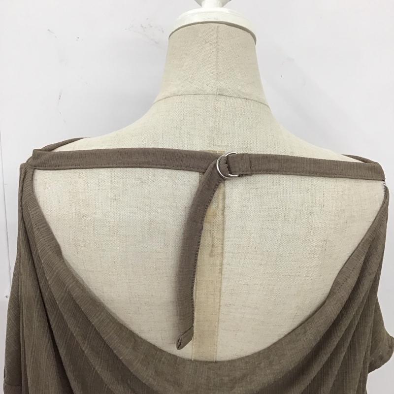 ジーナシス JEANASIS カットソー 半袖 JS063451SB アシンメトリー 変形トップス FREE 無地 灰 / グレー / レディース USED 古着 中古 10116224