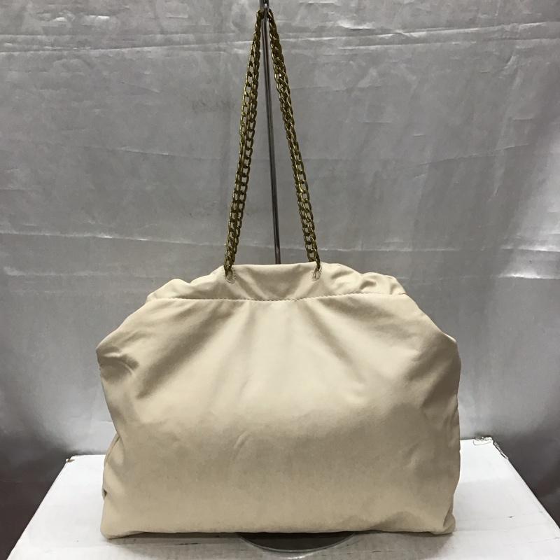 ザラ ZARA トートバッグ トートバッグ 6033 210 850 チェーン フェイクレザー 無地 アイボリー / アイボリー / レディース USED 古着 中古 10118144