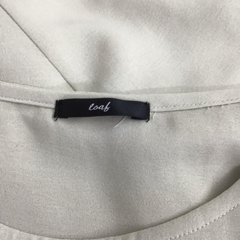 ローフ loaf カットソー 半袖 半袖カットソー 無地Tシャツ クルーネックカットソー 無地 ベージュ / ベージュ / レディース USED 古着 中古 10113254
