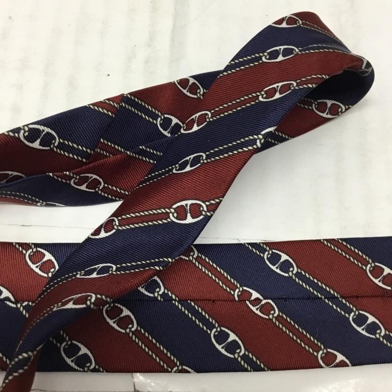 グッチ GUCCI ネクタイ ネクタイ シルク 総柄 えんじ / ワインレッド / X 紺 / ネイビー / メンズ USED 古着 中古 10117014
