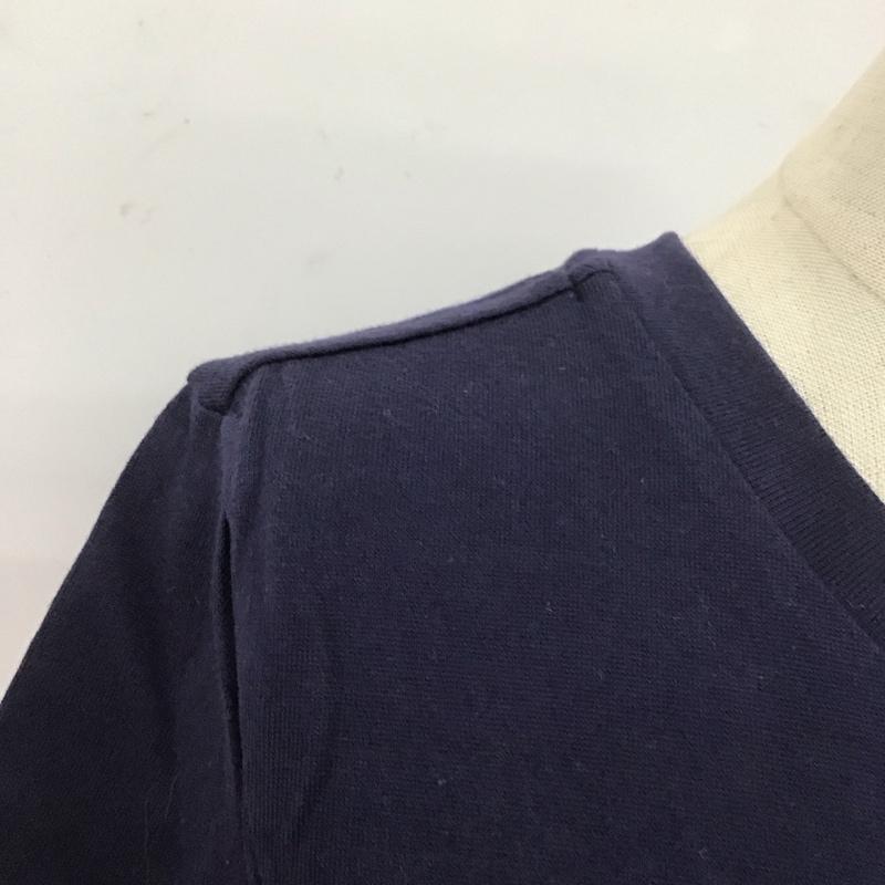 ラコステ LACOSTE Tシャツ 半袖 TF103EL ベーシッククルーネックポケットTシャツ 36 ワンポイント 紺 / ネイビー / レディース USED 古着 中古 10108561