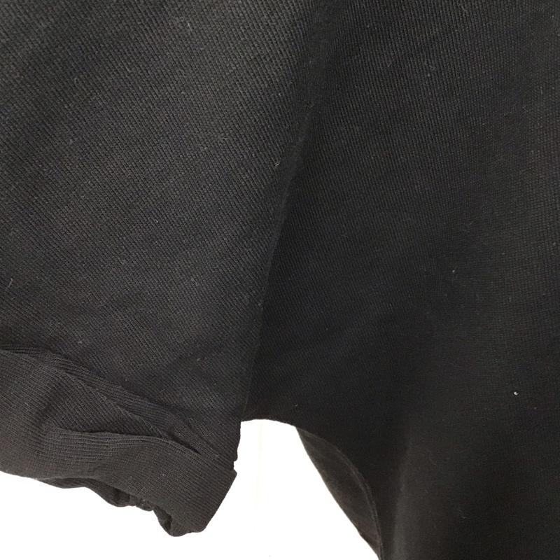 ザラ ZARA カットソー 半袖 サイドスリット L 無地 黒 / ブラック /  レディース USED 古着 中古 10112051