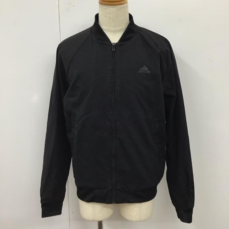 アディダス adidas ジャケット、上着 ジャンパー、ブルゾン gn8836 ジップアップジャケット アウター スポーツウェア 無地 黒 / ブラック / メンズ USED 古着 中古 10119967
