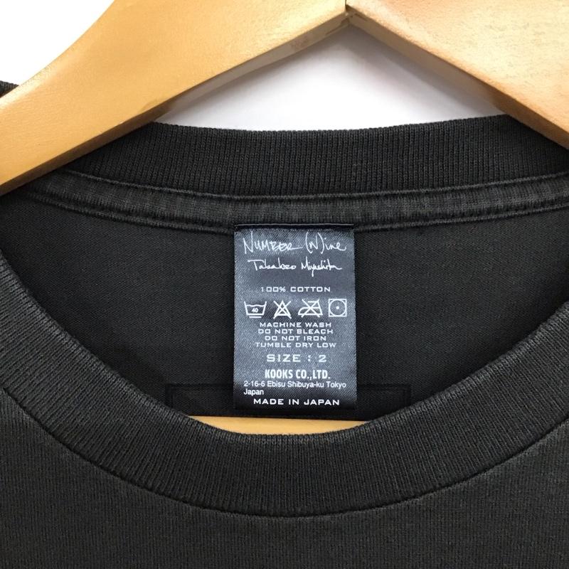 ナンバーナイン NUMBER (N)INE Tシャツ 半袖 半袖カットソー プリントTシャツ クルーネックカットソー romp 2 プリント 黒 / ブラック / メンズ USED 古着 中古 10137114