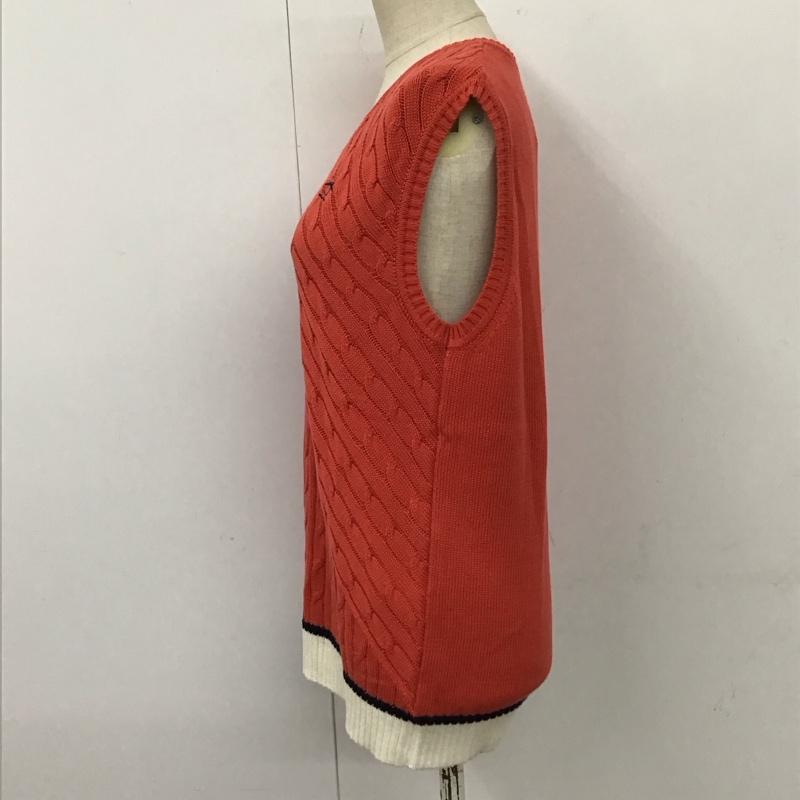 マンシングウェア Munsingwear ベスト ベスト JWLJ501 Vネック タグ付き L ワンポイント 橙 / オレンジ / レディース USED 古着 中古 10118347