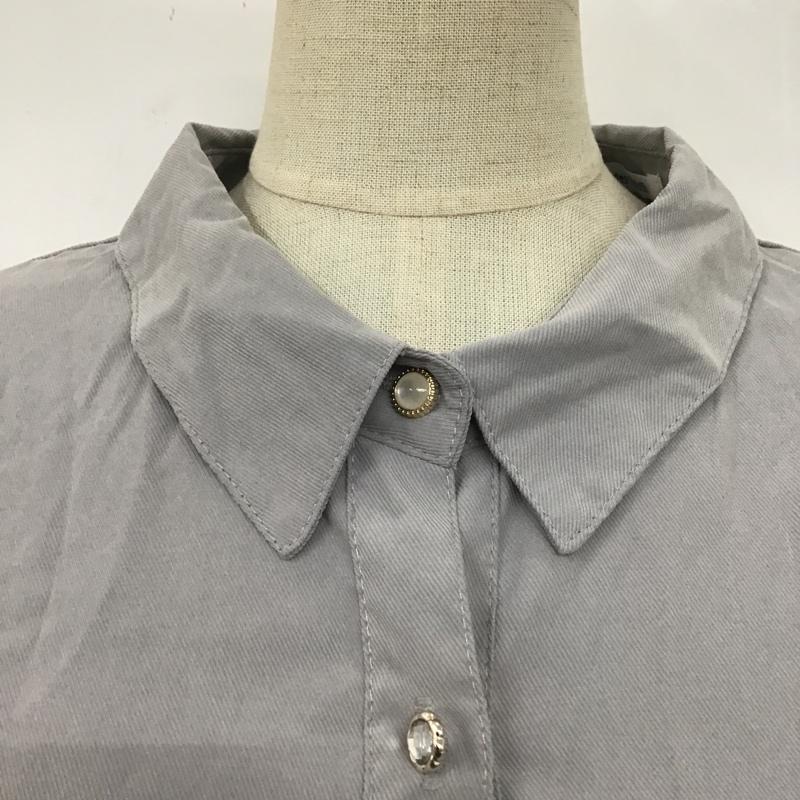 オリーブデオリーブ OLIVE des OLIVE ワンピース ロングスカート 6031090130 微起毛カルゼ共ベルト付シャツワンピース 長袖シャツワンピース 前開シャツワンピース FREE 無地 灰 / グレー / レディース USED 古着 中古 10105920