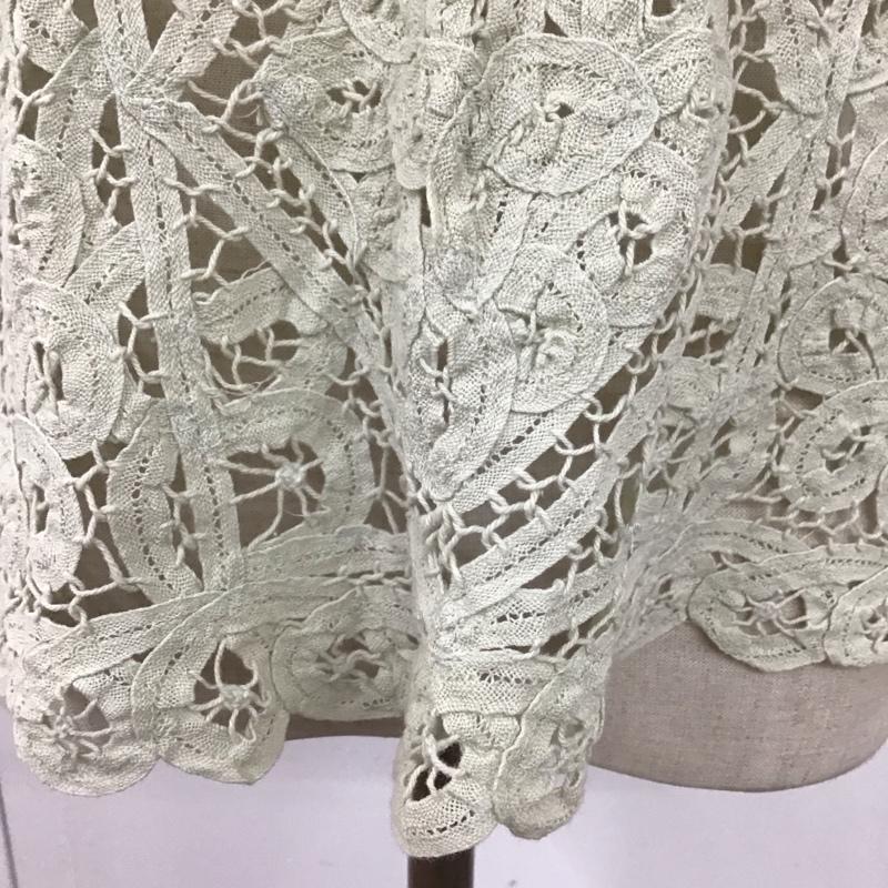 ニコアンド niko and... カットソー 半袖 バテンレース レース柄 薄緑 / ライトグリーン /  レディース USED 古着 中古 10112638