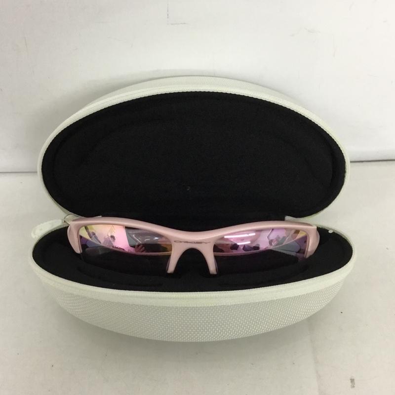 オークリー OAKLEY めがね・サングラス サングラス 03-886J FLAK JACKET スポーツサングラス ミラーレンズ 箱有 ロゴ、文字 桃 / ピンク / X 白 / ホワイト / メンズ USED 古着 中古 10129391