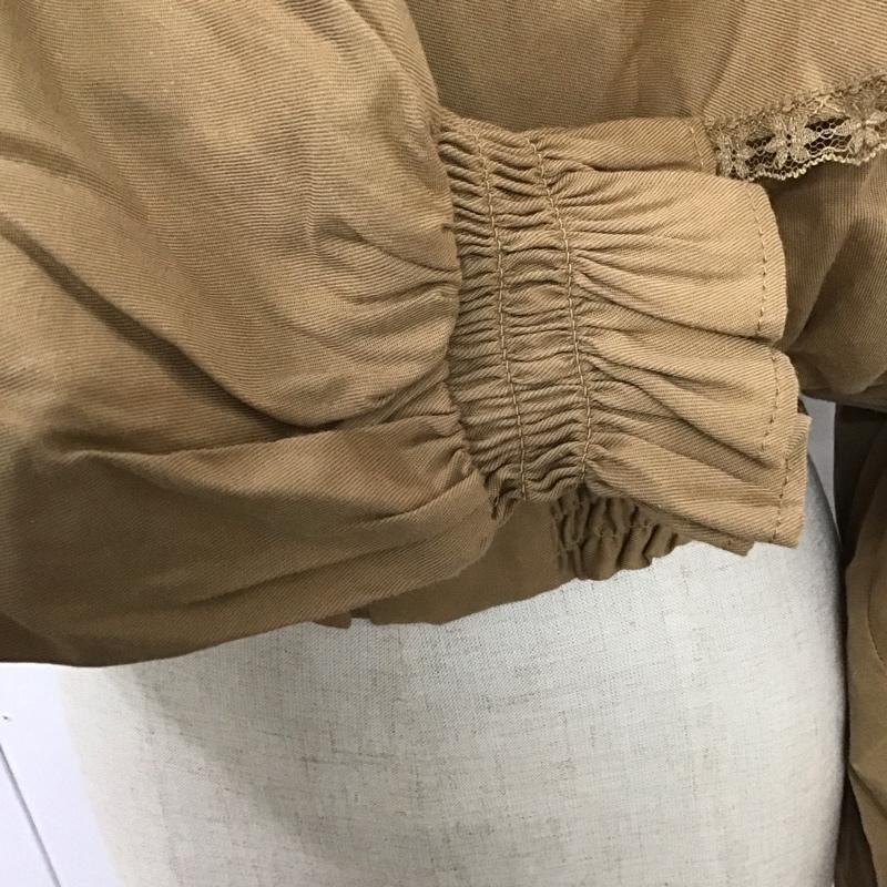 ヘザー Heather シャツ、ブラウス 長袖 HE066070TS ショート丈 ビッグカラー FREE 無地 ベージュ / ベージュ / レディース USED 古着 中古 10107492