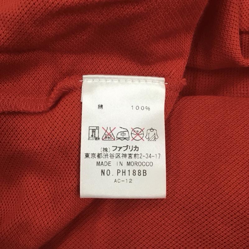 ラコステ LACOSTE ポロシャツ 半袖 半袖ポロシャツ カラーシャツ 半袖カットソー 3 ロゴ、文字 赤 / レッド /  メンズ USED 古着 中古 10111467
