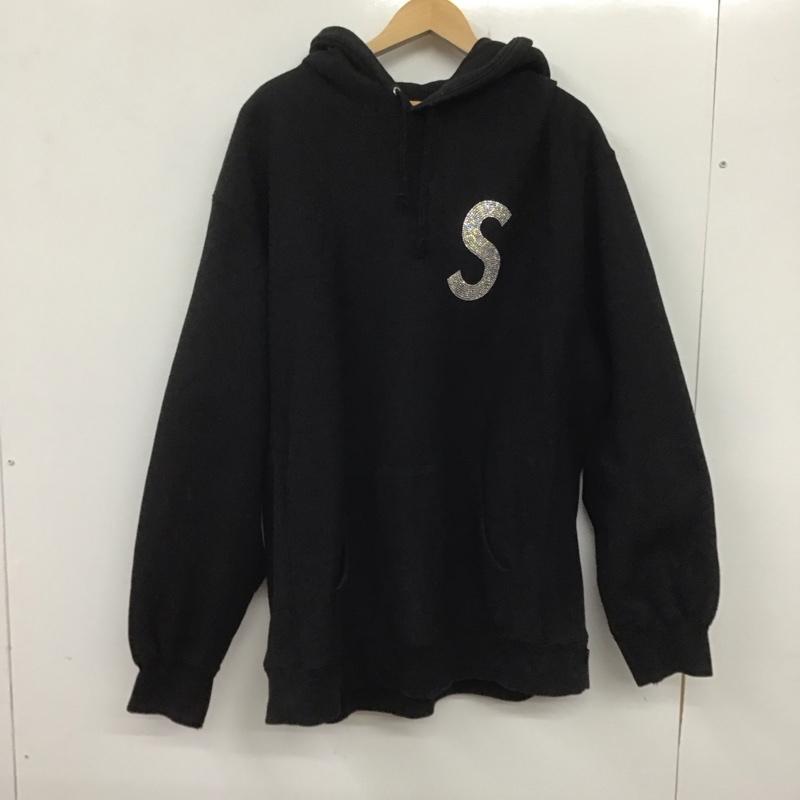 シュプリーム Supreme パーカー 長袖 21SS SwarovskiSLogoHoodedSweatshirt 長袖パーカー XL ロゴ、文字 黒 / ブラック / メンズ USED 古着 中古 10138982