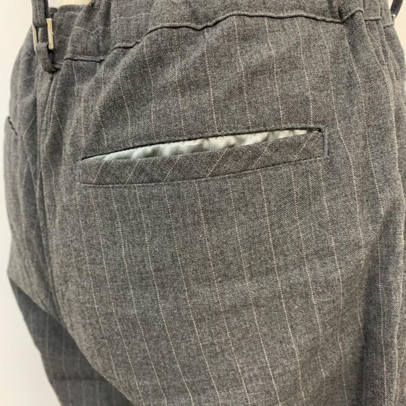 アイズビット ISBIT パンツ スラックス ストライプ S ストライプ 灰 / グレー / レディース USED 古着 中古 10042826