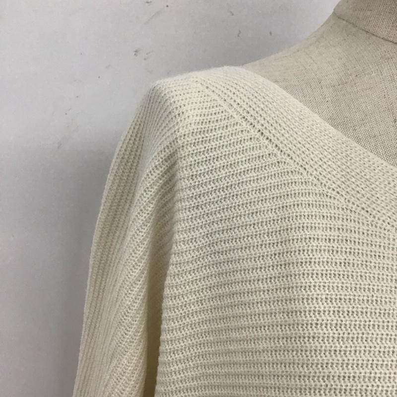 アズールバイマウジー AZUL BY MOUSSY ニット、セーター 長袖 250eab70-039i ヌーディードルマンニット 長袖ニットカットソー S 無地 白 / ホワイト / X 灰 / グレー /  レディース USED 古着 中古 10111502
