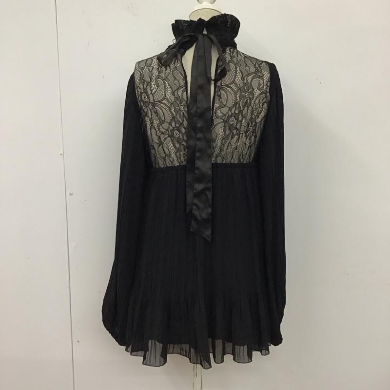 デュラス DURAS カットソー 長袖 長袖シャツ 長袖カットソー フレアシャツ FREE 花柄 黒 / ブラック / レディース USED 古着 中古 10117486