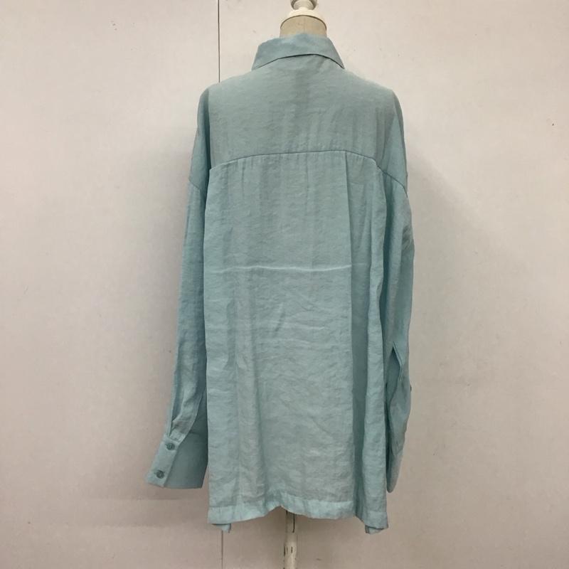 ザラ ZARA シャツ、ブラウス 長袖 長袖シャツ カラーシャツ 長袖カットソー S 無地 水色 / ライトブルー / レディース USED 古着 中古 10117831