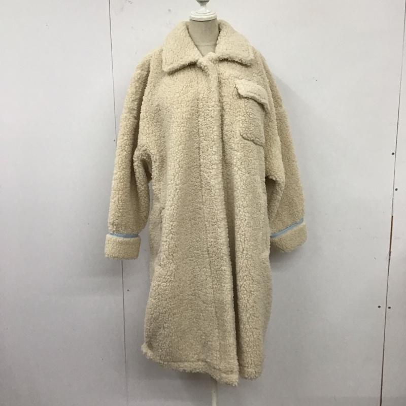 アディダス adidas コート コート一般 HC0308 SHERPA JKT ボア フリース ロングジャケット S ワンポイント オフホワイト / オフホワイト / レディース USED 古着 中古 10120860